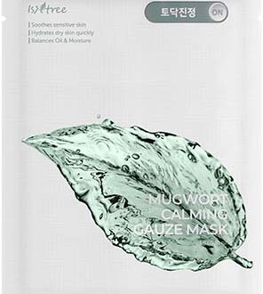 Isntree Upokojujúca pleťová maska Mugwort (Calming Mask) 10 ks