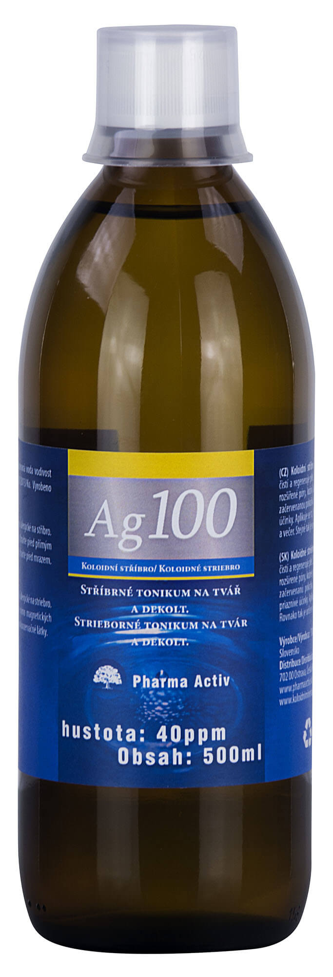 Pharma Activ Koloidné striebro Ag100 (40ppm) 500 ml Pharma Activ Koloidné striebro Ag100 (40ppm) 500 ml