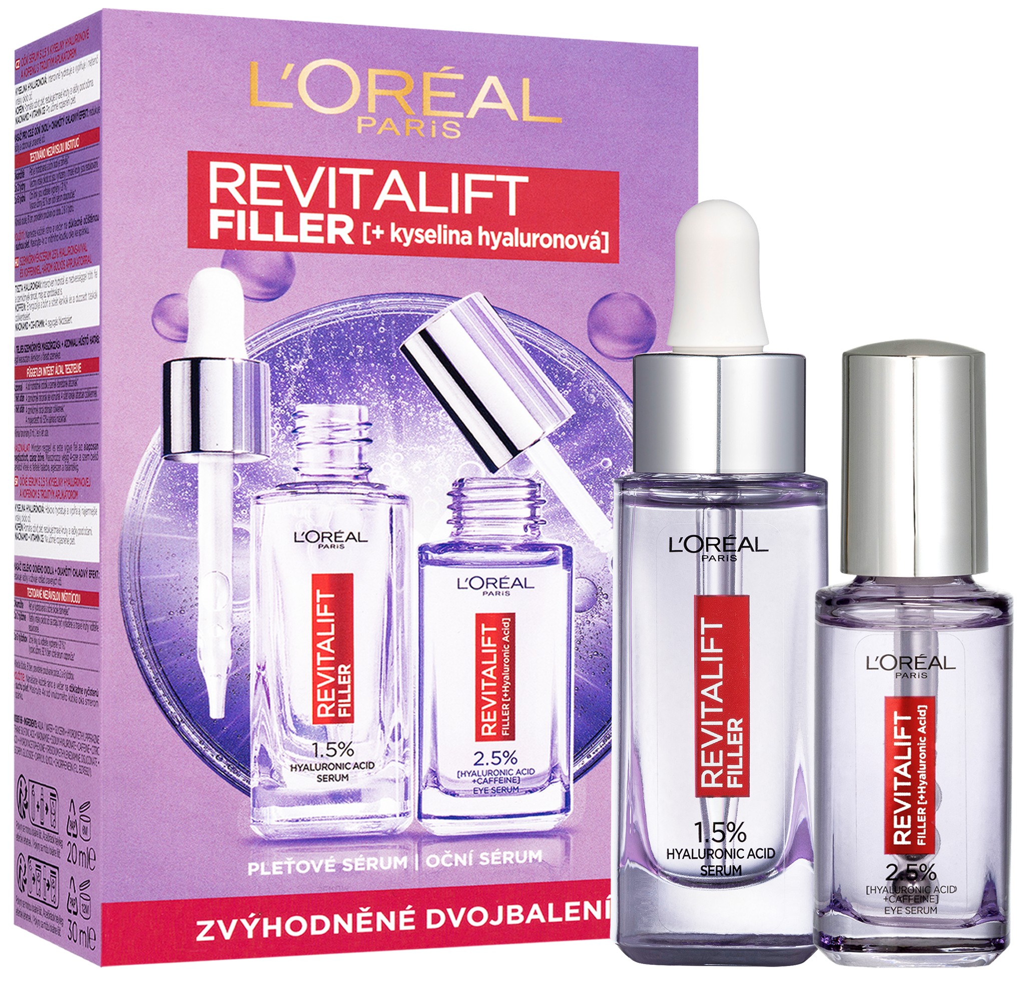 L´Oréal Paris Darčeková sada pleťovej starostlivosti s kyselinou hyalurónovou Revita l ift Filler L´Oréal Paris Darčeková sada pleťovej starostlivosti s kyselinou hyalurónovou Revita l ift Filler