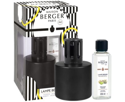 Maison Berger Paris Darčeková sada katalytická lampa Illusion čierna 250 ml + náplň Divočina Wilderness 250 ml