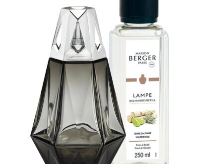 Maison Berger Paris Darčeková sada katalytická lampa Prisme čierna + náplň Divočina 250 ml