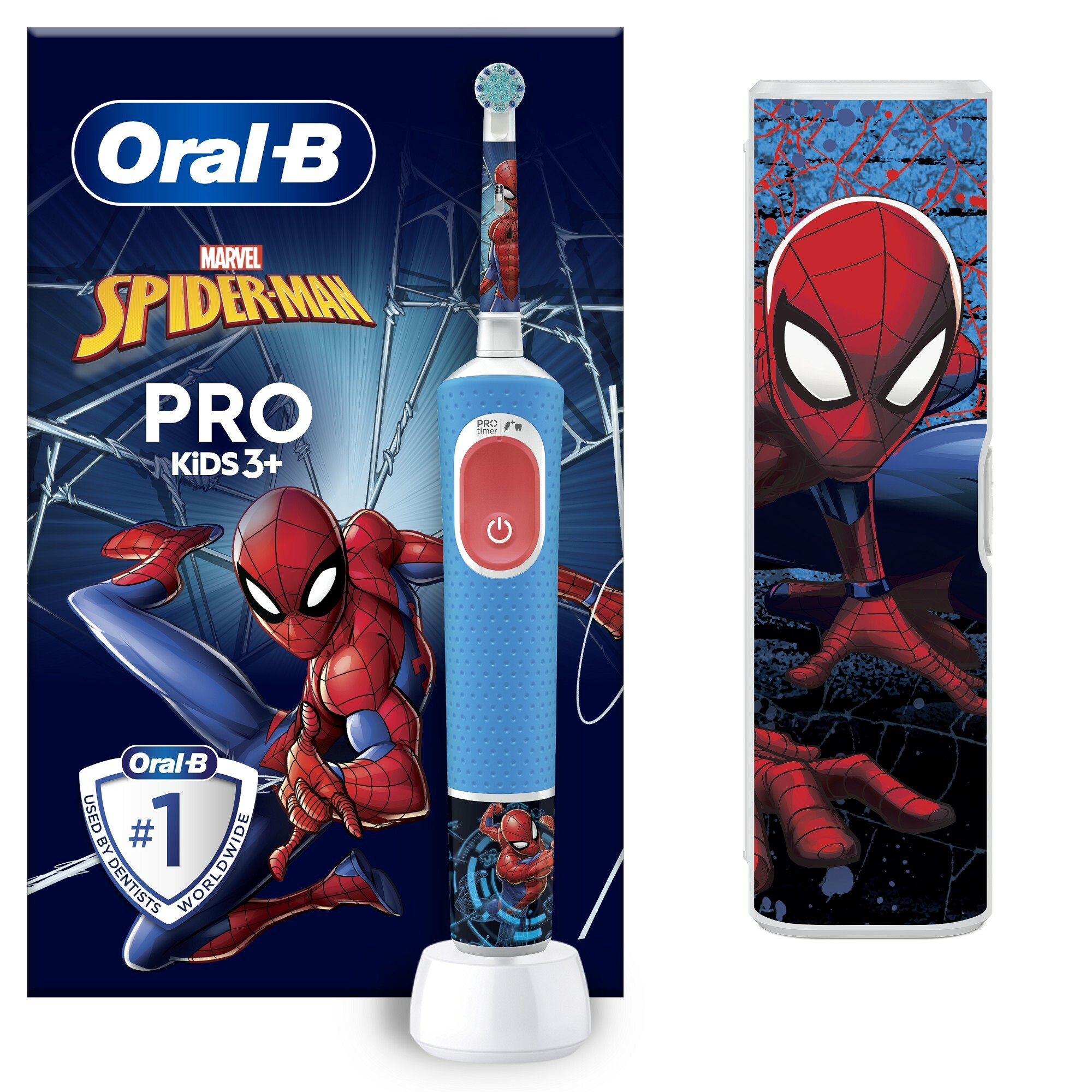 Oral B Elektrická zubná kefka s cestovným puzdrom Vitality Pro Kids Spiderman Oral B Elektrická zubná kefka s cestovným puzdrom Vitality Pro Kids Spiderman