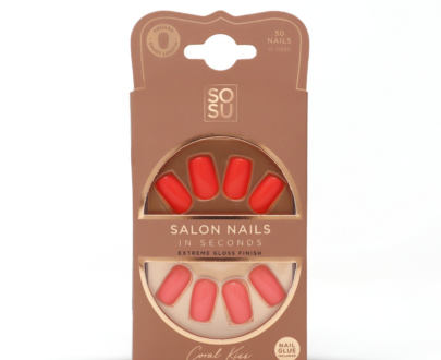 SOSU Cosmetics Umelé nechty Coral Kiss (Salon Nails) 30 ks