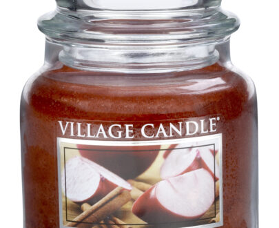 Village Candle Vonná sviečka v skle Jablko a škorica (Apples & Cinnamon) 397 g