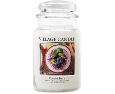 Village Candle Vonná sviečka v skle Kokos a lesné plody (Coconut Berry) 602 g