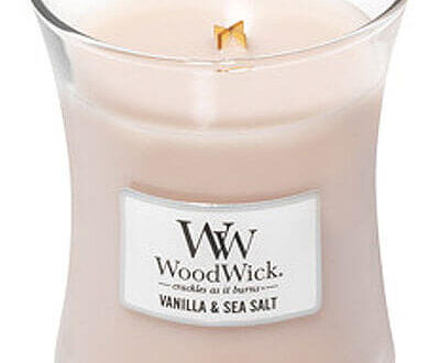 WoodWick Vonná sviečka váza Vanilla & Sea Salt 275 g