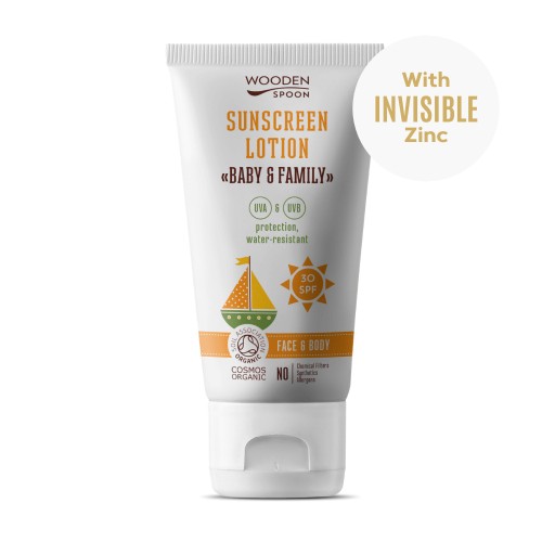 WoodenSpoon Opaľovacie telové mlieko Baby & Family SPF 30 - tuba 100 ml WoodenSpoon Opaľovacie telové mlieko Baby & Family SPF 30 - tuba 100 ml