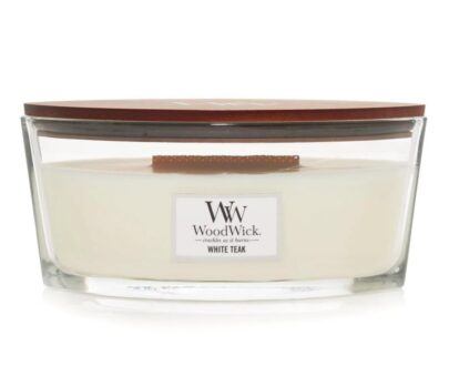 WoodWick Vonná sviečka loď White Teak 453