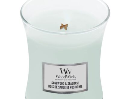 WoodWick Vonná sviečka váza Sagewood & Seagrass 275 g