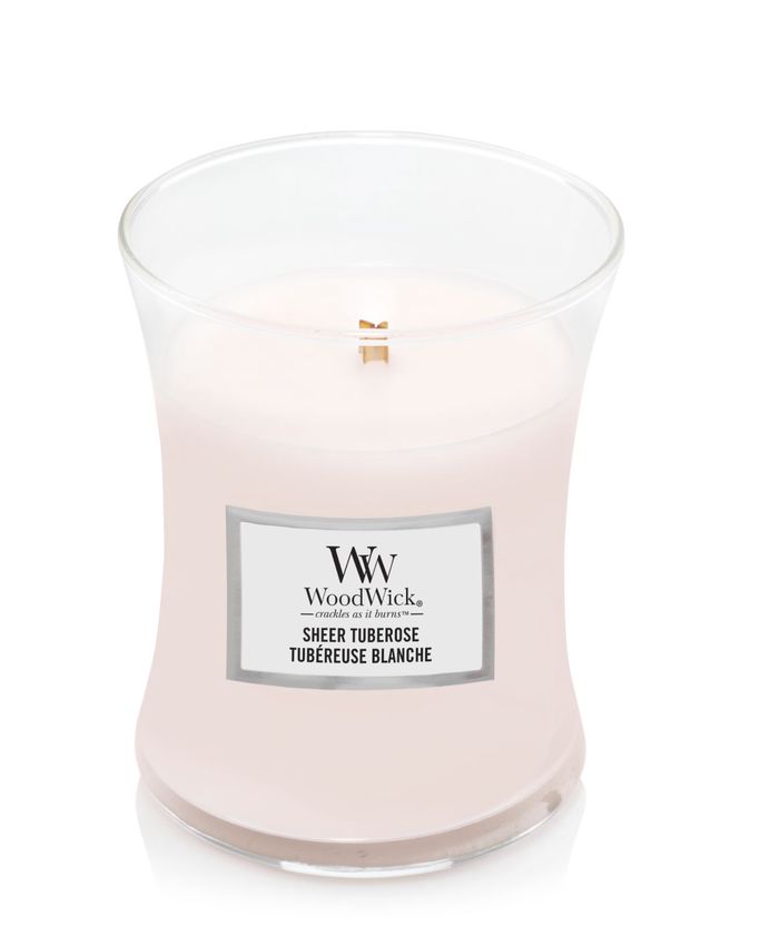 WoodWick Vonná sviečka váza Sheer Tuberosa 275 g WoodWick Vonná sviečka váza Sheer Tuberosa 275 g