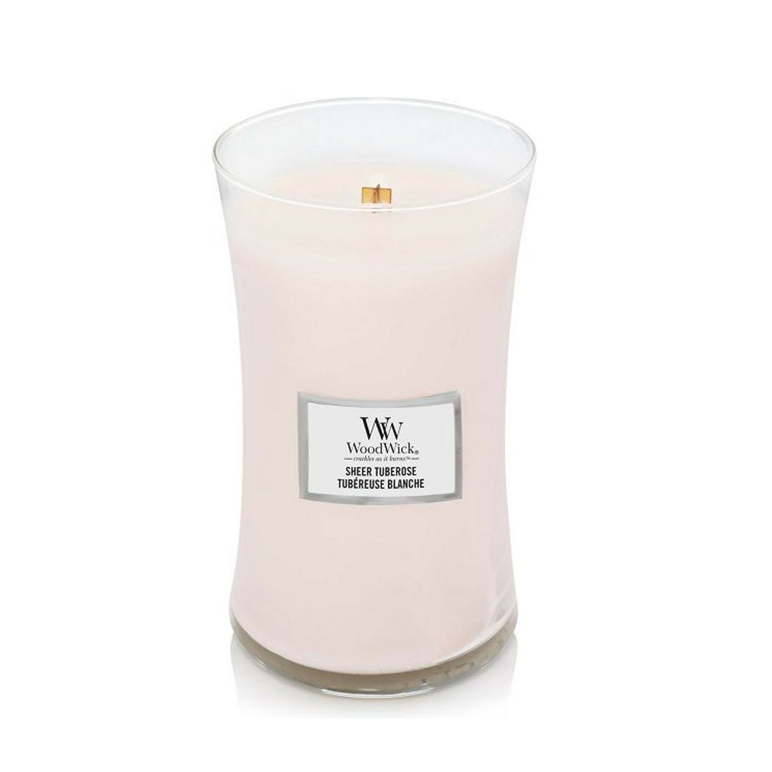 WoodWick Vonná sviečka váza Sheer Tuberosa 609 g WoodWick Vonná sviečka váza Sheer Tuberosa 609 g