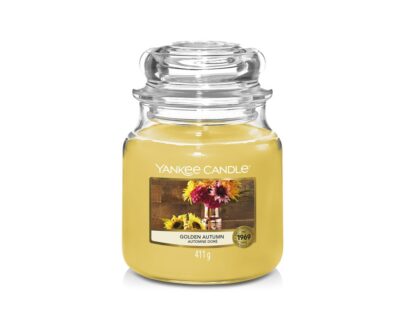 Yankee Candle Aromatická sviečka Classic stredná Gold en Autumn 411 g