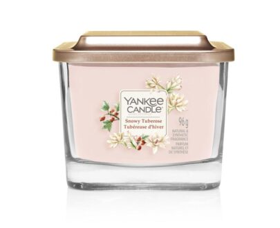 Yankee Candle Aromatická sviečka malá hranatá Snowy Tuberosa 96 g