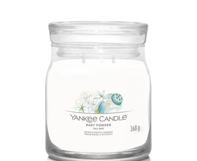 Yankee Candle Aromatická sviečka Signature sklo stredná Baby Powder 368 g