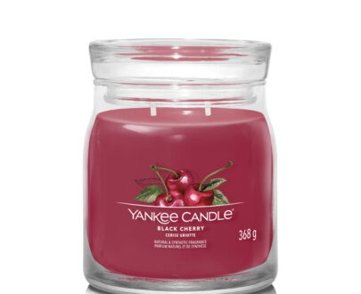 Yankee Candle Aromatická sviečka Signature sklo stredná Black Cherry 368 g
