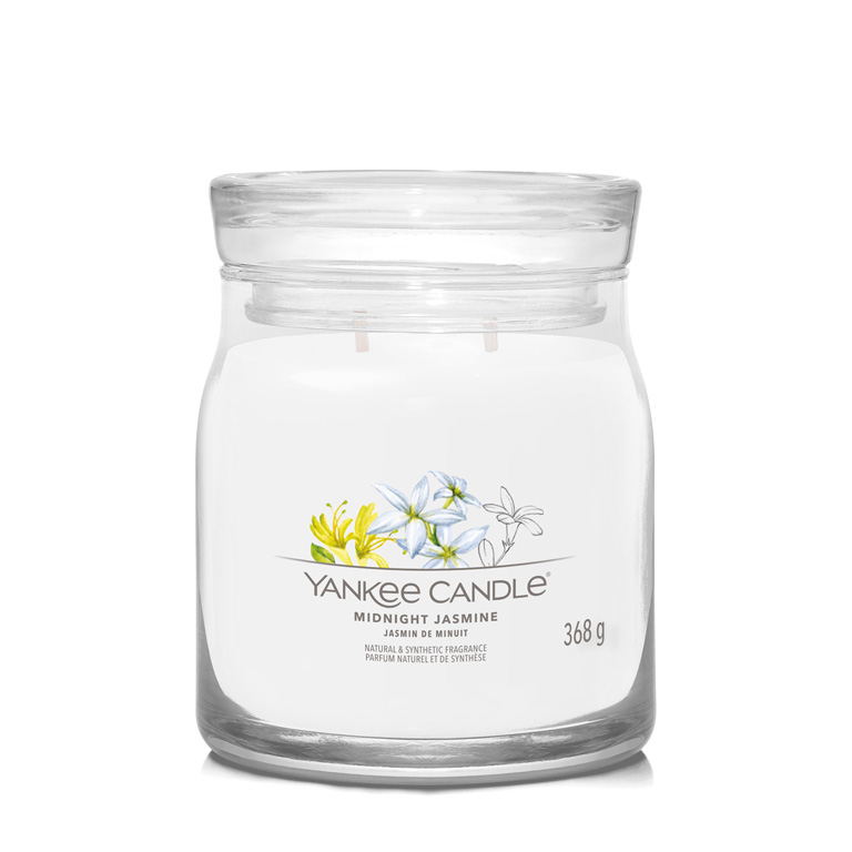 Yankee Candle Aromatická sviečka Signature sklo stredná Midnight Jasmine 368 g Yankee Candle Aromatická sviečka Signature sklo stredná Midnight Jasmine 368 g