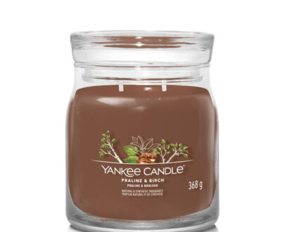 Yankee Candle Aromatická sviečka Signature sklo stredná Praline & Birch 368 g