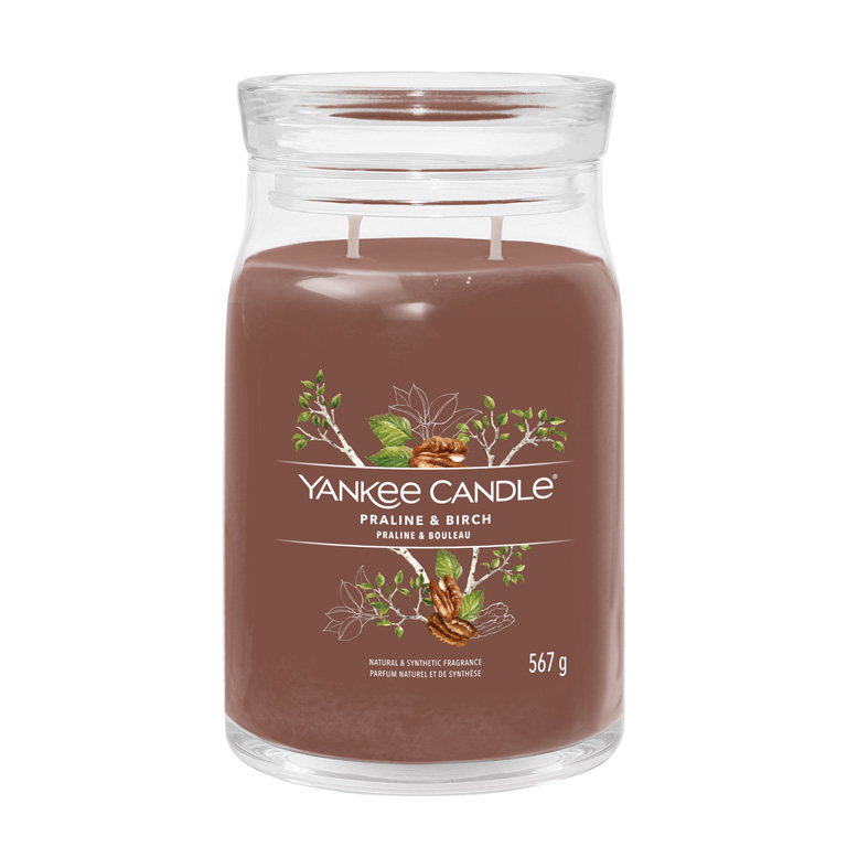 Yankee Candle Aromatická sviečka Signature sklo veľké Praline & Birch 567 g Yankee Candle Aromatická sviečka Signature sklo veľké Praline & Birch 567 g