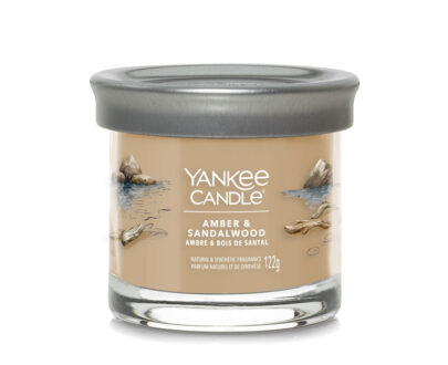 Yankee Candle Aromatická sviečka Signature tumbler malý Amber & Sandalwood 122 g
