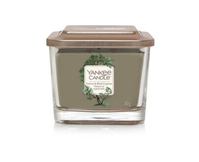 Yankee Candle Aromatická sviečka stredná hranatá Vetiver & Black Cypress 347 g