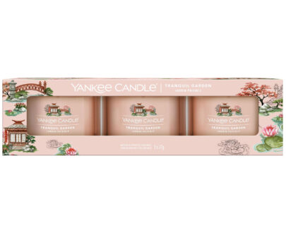 Yankee Candle Sada votívnych sviečok v skle Tranquil Garden 3 x 37 g