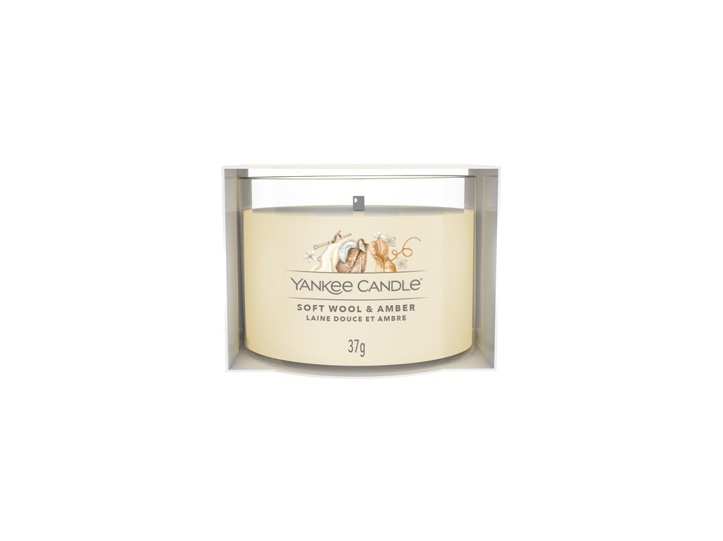 Yankee Candle Votívna sviečka v skle Soft Wool & Amber 37 g Yankee Candle Votívna sviečka v skle Soft Wool & Amber 37 g