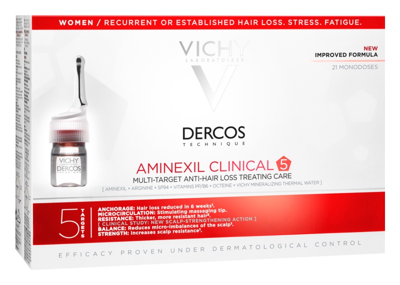 Vichy Dercos Aminexil clinical 5 pre ženy 21 x 6 ml Vichy Dercos Aminexil clinical 5 pre ženy 21 x 6 ml