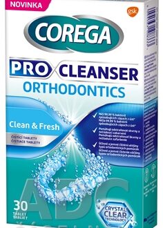 COREGA PRO CLEANSER ORTHODONTICS antibakteriálne čistiace tablety 1x30 ks