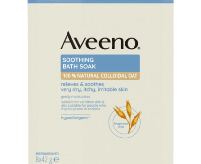 AVEENO Upokojujúci ovsený kúpeľ vrecúška 8 x 42 g