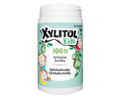 Vitabalans Xylitol Kids xylitolové pastilky s príchuťou hrušky 90 ks