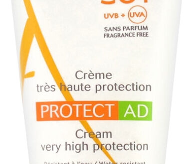 A-DERMA Ochranný opaľovací krém pre atopickú pokožku SPF 50+ Protect AD (Very High Protection Cream) 150 ml