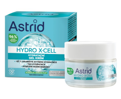 Astrid Hydratačný gél krém pre normálnu až zmiešanú pleť Hydro X-Cell 50 ml