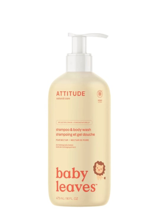 Attitude Detské telové mydlo a šampón s vôňou hruškovej šťavy Baby Leaves (Shampoo & Body Wash) 473 ml Attitude Detské telové mydlo a šampón s vôňou hruškovej šťavy Baby Leaves (Shampoo & Body Wash) 473 ml