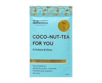 Delhicious Telový peeling Coco-Nut-Tea For You (Coconut Black Tea Body Scrub) 100 g