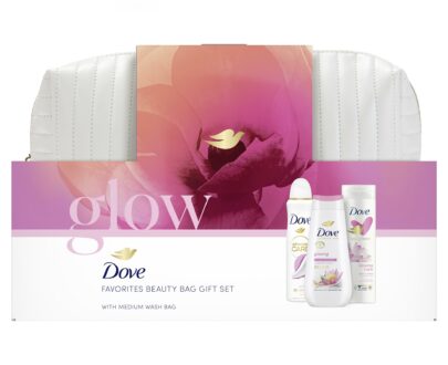 Dove Darčeková sada telovej starostlivosti s kozmetickou taškou Glow