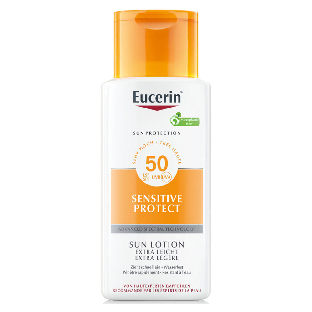Eucerin Extra ľahké mlieko na opaľovanie Sensitive Protect SPF 50+ (Extra Light Sun Lotion) 150 ml Eucerin Extra ľahké mlieko na opaľovanie Sensitive Protect SPF 50+ (Extra Light Sun Lotion) 150 ml