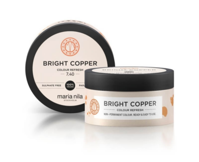 Maria Nila Jemná vyživujúca maska bez permanentných farebných pigmentov 7.40 Bright Copper ( Colour Refresh Mask) 750 ml