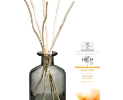 Maison Berger Paris Darčeková sada Aroma Energy difuzér šedý + náplň Čerstvé tonikum 200 ml