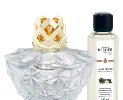 Maison Berger Paris Darčeková sada katalytická lampa Kali transparentná + náplň Veľkolepá vanilka 250 ml