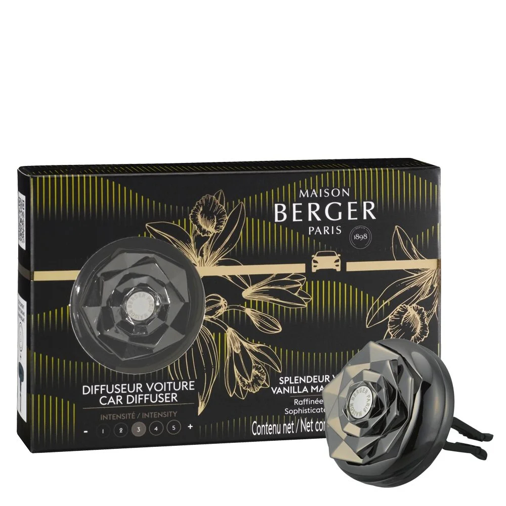 Maison Berger Paris Difúzer do auta Kali čierny s náplňou Veľkolepá vanilka Vanilla Magnificence (Car Diffuser) Maison Berger Paris Difúzer do auta Kali čierny s náplňou Veľkolepá vanilka Vanilla Magnificence (Car Diffuser)