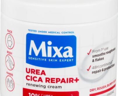Mixa Regeneračná telová starostlivosť pre veľmi suchú a hrubú pokožku Urea Cica Repair + (Renewing Cream) 400 ml