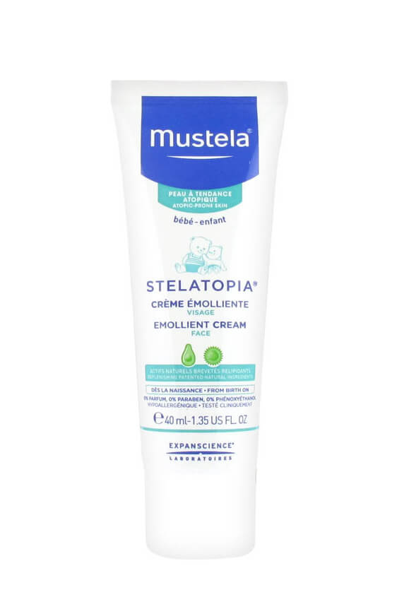 Mustela Detský krém na tvár pre extrémne suchú a atopickú pleť Stelatopia (Emollient Face Cream) 40 ml Mustela Detský krém na tvár pre extrémne suchú a atopickú pleť Stelatopia (Emollient Face Cream) 40 ml