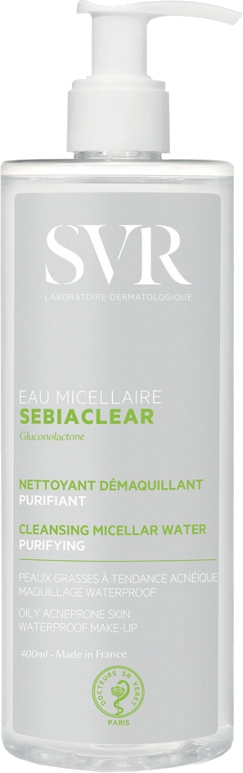SVR Čistiaca micelárna voda Sebiaclear (Cleansing Micellar Water) 400 ml SVR Čistiaca micelárna voda Sebiaclear (Cleansing Micellar Water) 400 ml