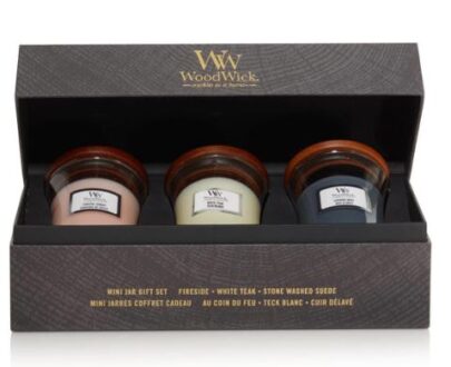 WoodWick Súprava malých vonných sviečok Bougie Florale 3 x 85 g
