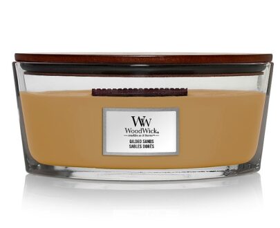 WoodWick Vonná sviečka loď Gilded Sands 453