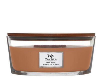 WoodWick Vonná sviečka loď Santal Myrrh 453