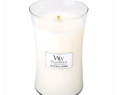 WoodWick Vonná sviečka váza veľká White Tea & Jasmine 609