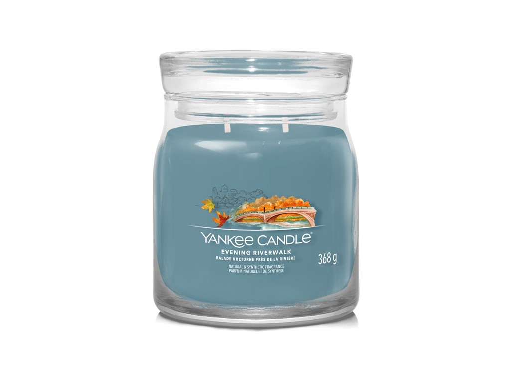 Yankee Candle Aromatická sviečka Signature sklo stredná Evening Riverwalk 368 g Yankee Candle Aromatická sviečka Signature sklo stredná Evening Riverwalk 368 g
