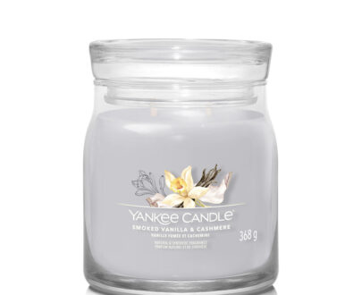 Yankee Candle Aromatická sviečka Signature sklo stredná Smoked Vanilla & Cashmere 368 g