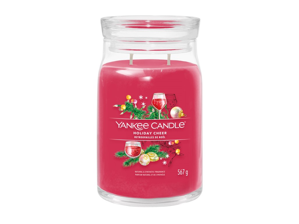 Yankee Candle Aromatická sviečka Signature sklo veľké Holiday Cheer 567 g Yankee Candle Aromatická sviečka Signature sklo veľké Holiday Cheer 567 g